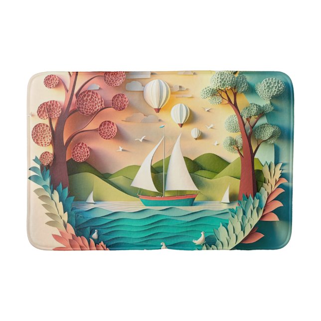 Tapis De Bain Cute plage maison scène (Devant)