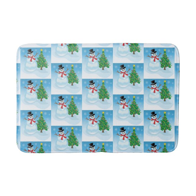 Tapis De Bain Cute Snowman (Devant)