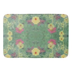 Tapis De Bain Cuve à fleurs verte