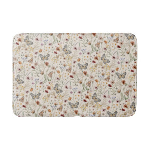 Tapis De Bain Cuve de bain de saumons floraux