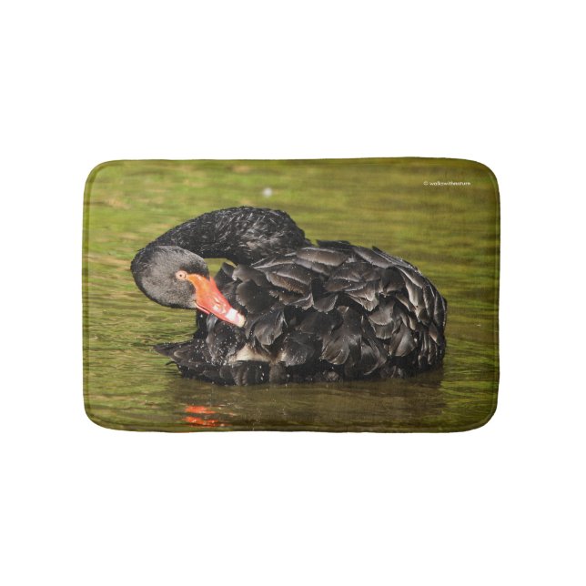 Tapis De Bain Cygne noir dans l'étang (Devant)