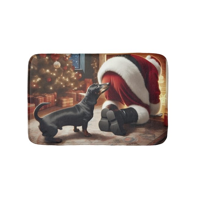Tapis De Bain Dachshund and Santa  (Devant)