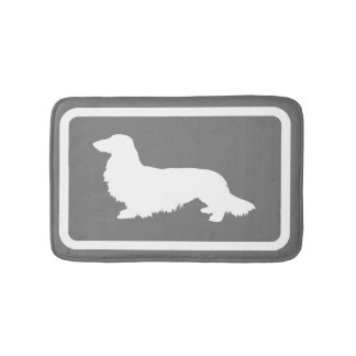 Tapis De Bain Dachshund Bain Mat Grey Doxie Salle de bain Ruban
