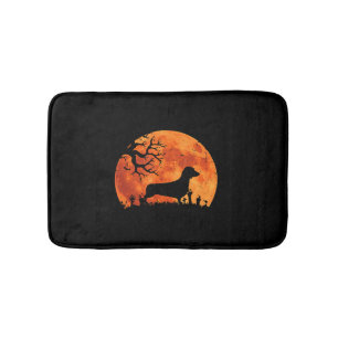 Tapis De Bain Dachshund Chien Et Lune Drôle Costume Halloween