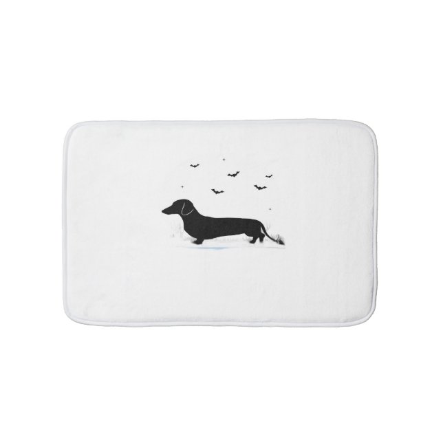 Tapis De Bain Dachshund Halloween Costume Mon Dachshund est Mon  (Devant)