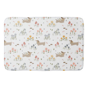 Tapis De Bain Dachshund Lover Weiner Chien Saucisse Chien Fleur 