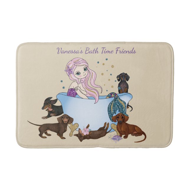 Tapis De Bain Dachshund Mermaid Mat (Devant)