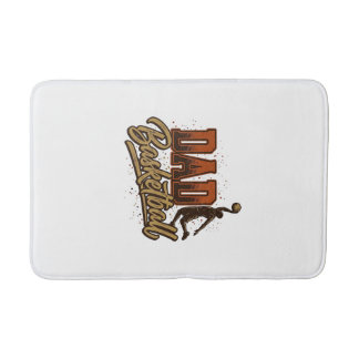 Tapis De Bain Dad Basketball Vintage Engraving Shirt Design_1