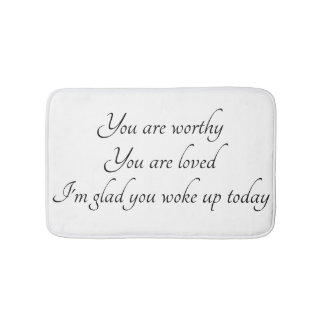 Tapis de bain "d'affirmation positive"