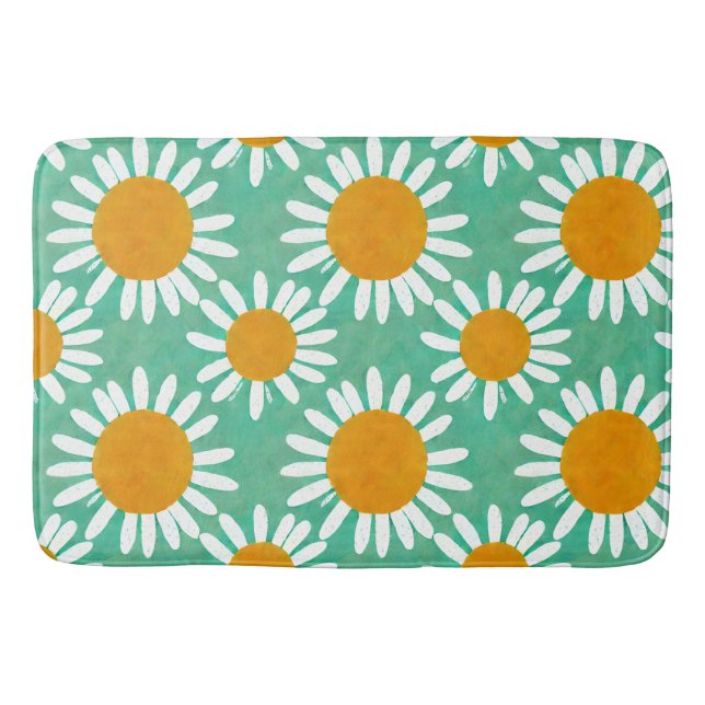 Tapis De Bain Daisies Art folklorique Inspiré Bath Mat (Devant)