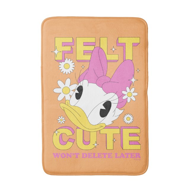 Tapis De Bain Daisy Duck "Felt Cute" Retro Floral Graphic (Devant (Vertical))