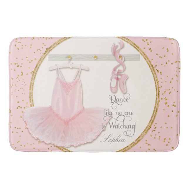 Tapis De Bain Danse de tutu de ballerine de pantoufle de ballet (Devant)