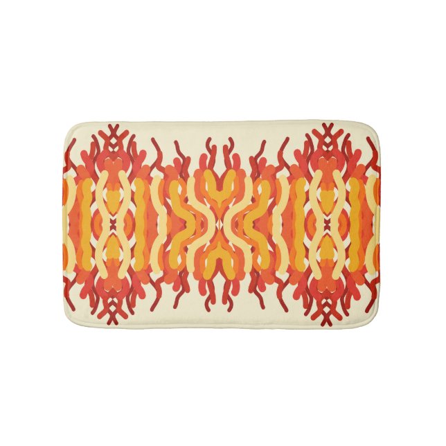 Tapis De Bain Danser Sunburst Pop De Couleur Art Abstrait (Devant)