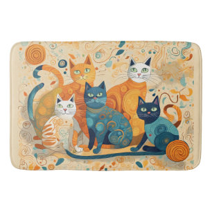 tapis de bain de chats apaisants