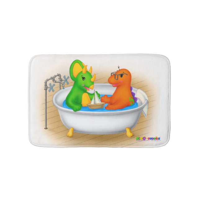 Tapis de bain de Dino-Buddies™ - baignoire drôle (Devant)