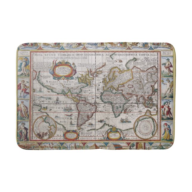Tapis de bain de la carte du monde antique (Devant)