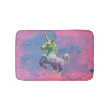 Tapis de bain de licorne (rose de petit gâteau)