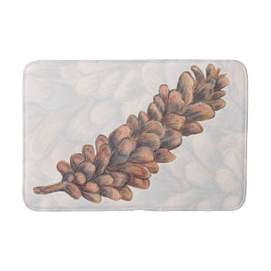Tapis de bain de nature de cône de pin