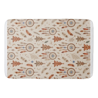 Tapis de bain de Noël Boho Dreamcatcher Rustique H