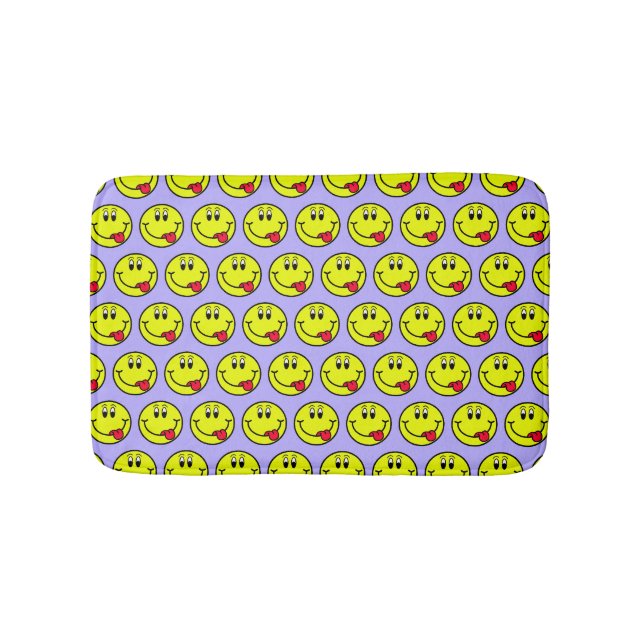 Tapis de bain de sourire d'Emoji de visage de (Devant)
