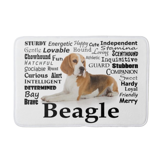 Tapis de bain de traits de beagle (Devant)