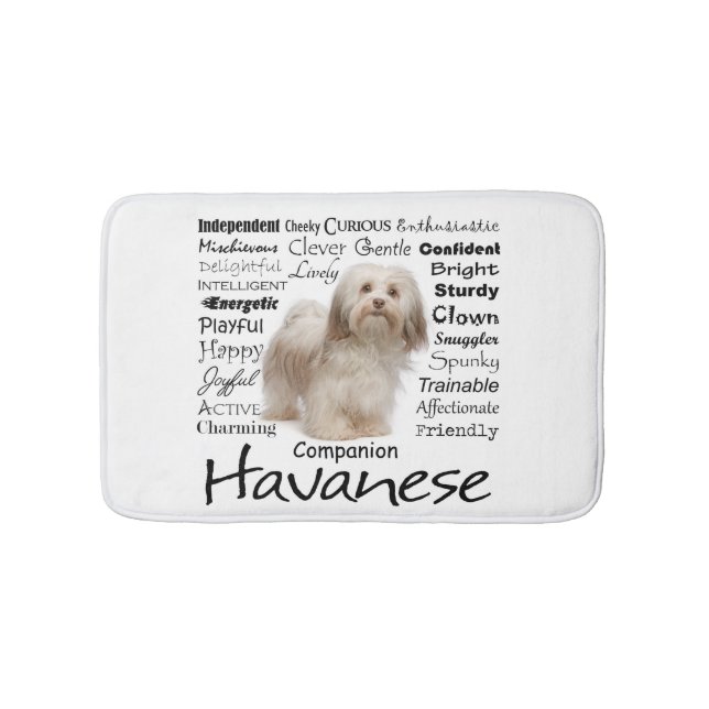 Tapis de bain de traits de Havanese (Devant)