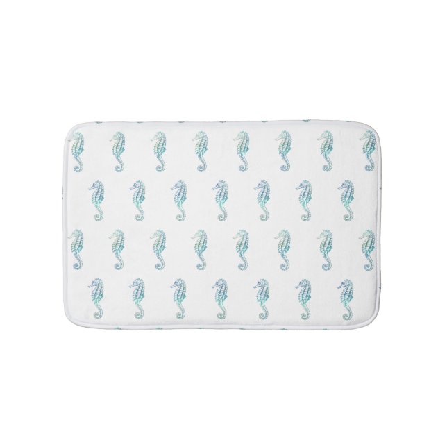 Tapis de bain de vert bleu d'hippocampe (Devant)