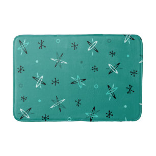 Tapis De Bain Débuts de l'ère atomique Turquoises