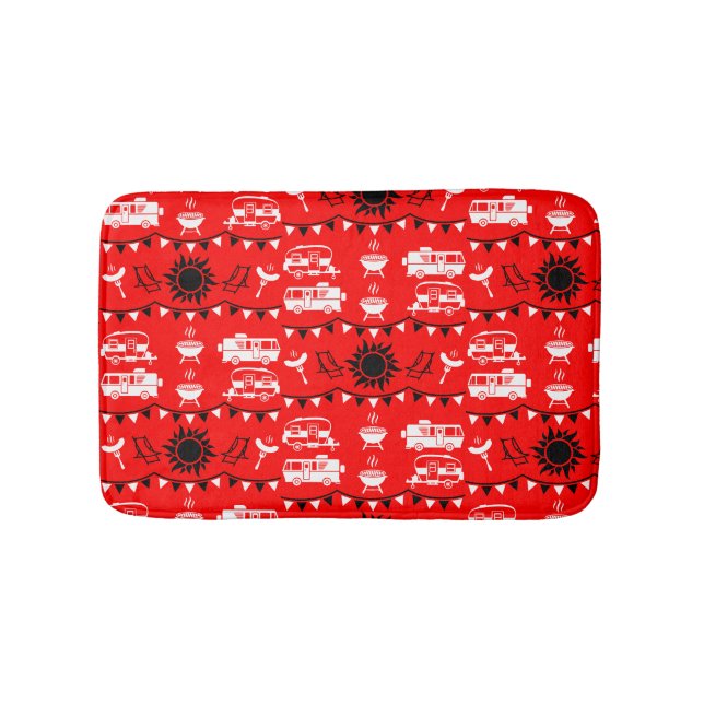 Tapis De Bain Décor camping Caravan (Devant)