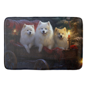 Tapis De Bain Décor de Noël américain esquimau enneigé