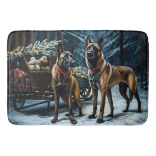 Tapis De Bain Décor de Noël Malinoi Snowy Sleigh
