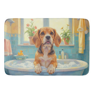 Tapis De Bain Décor de salle de bain heureux pour bain de Beagle
