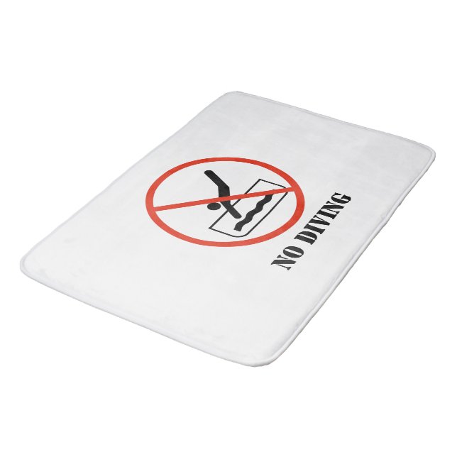 Tapis De Bain Décor maison amusant Blanc NON PLONGÉE (Angle)