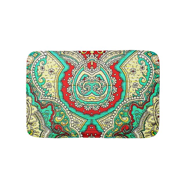 Tapis De Bain Décor néon arabesque : style années 80. (Devant)