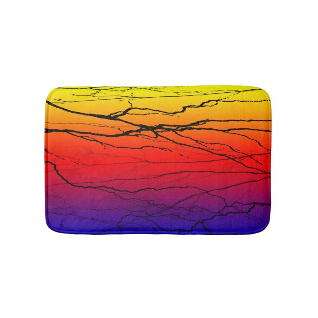 Tapis De Bain Dégradé Abstrait (Devant)