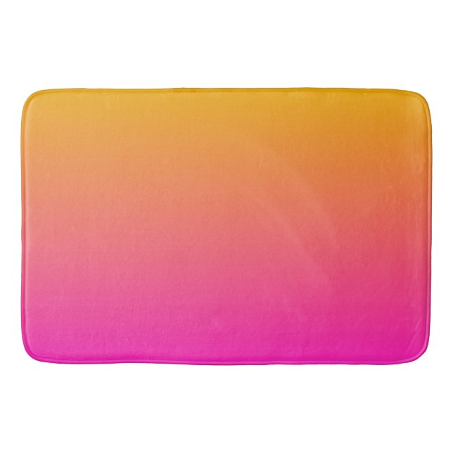 Tapis De Bain dégradé jaune et rose ombre (Devant)