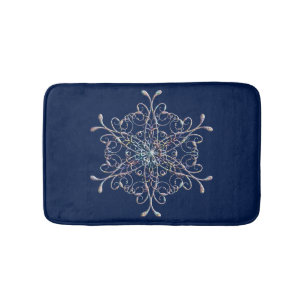 Tapis De Bain Délicat Snowflake Iridescendant Mat