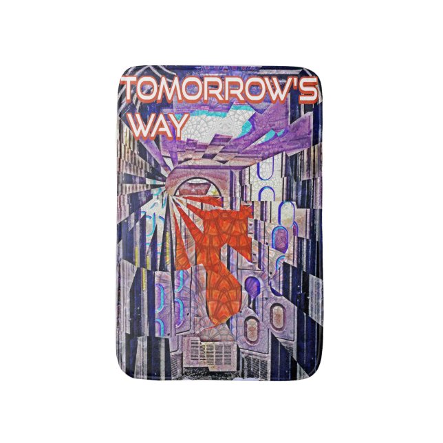 Tapis De Bain Demain's Way Aujourd'hui Retro Future Art (Devant (Vertical))