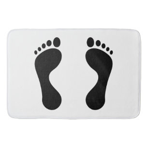 Tapis de bain d'empreinte de pas