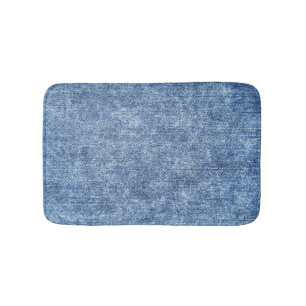 Tapis De Bain Dénim bleu lavement acide, texture de gros plan.