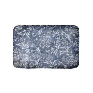 Tapis De Bain Denim floral défraîchi : Arrière - plan texturé gr