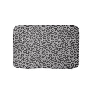Tapis De Bain Dentelle nette noire avec le motif de léopard sur