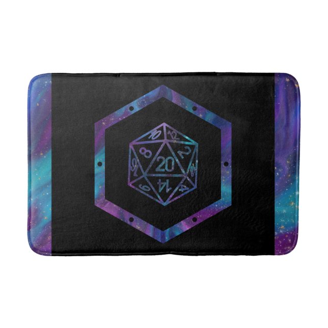 Tapis De Bain Dés RPG | Nebula Imaginaire Retro Tabletop PnP Gam (Devant)