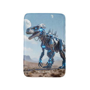 Tapis De Bain Désert de Cyborg Dinosaur Imaginaire mignon