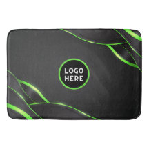 Design Abstrait noir et vert | Ajouter un logo