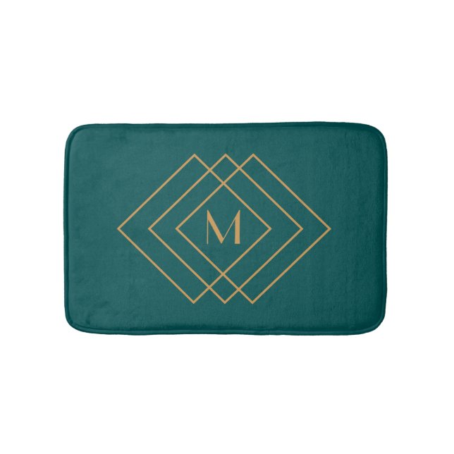 Tapis De Bain Design Art Déco simple or élégant (Devant)