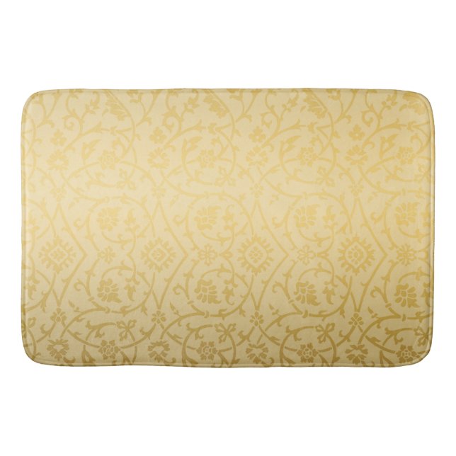 Tapis De Bain Design classique en or Damas (Devant)