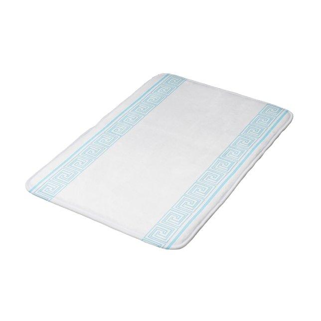 Tapis De Bain Design de frites Grecian Bleu Clair (Angle)