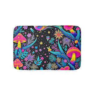 Tapis De Bain Design de rêve de nuit de la Forêt Magique de Neon