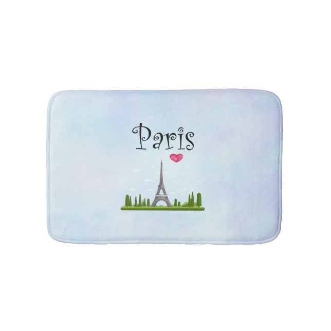 Tapis De Bain Design français - Tour Eiffel à Paris (Devant)